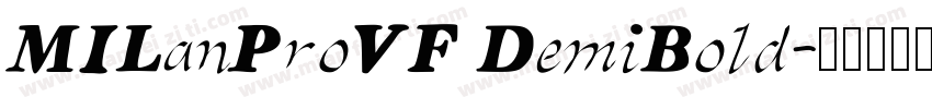 MILanProVF DemiBold字体转换